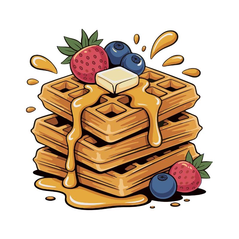 Fruity waffle art
