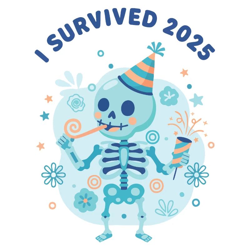 I Survived 2025 Skeleton Celebration