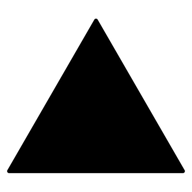 Triangle équilatéral de symbole noir