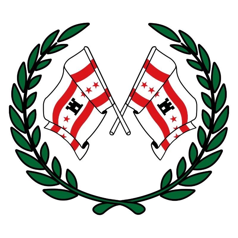 Drapeaux de la province de Drenthe couronne de laurier
