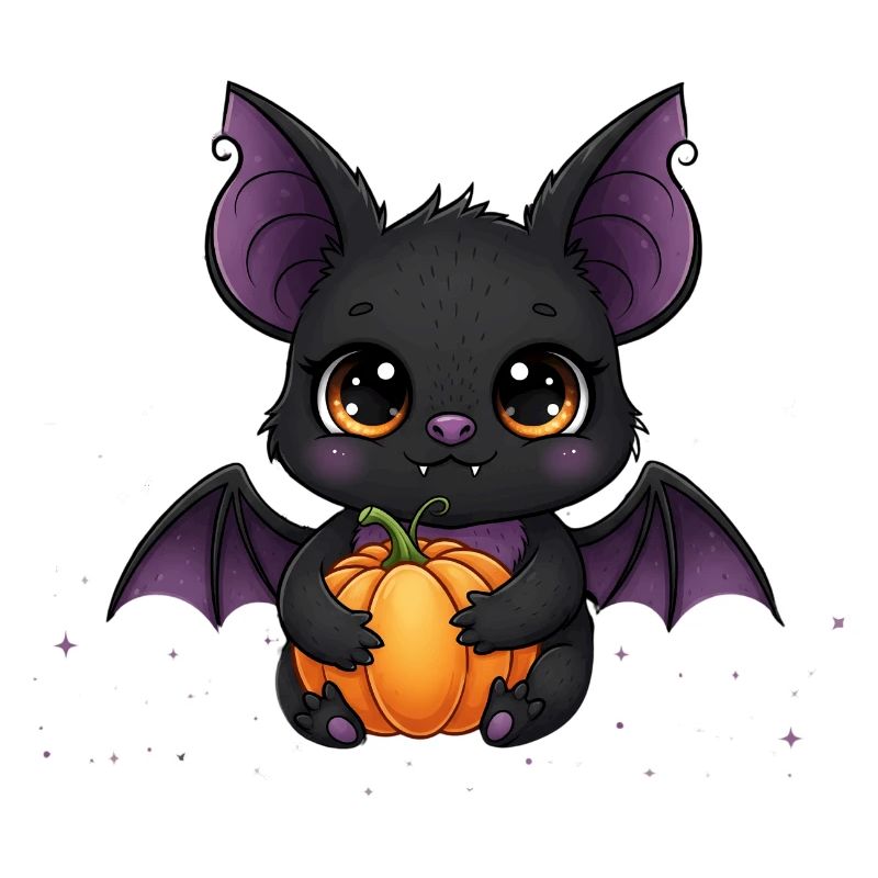 Cute Vampire Pumpkin Dragon