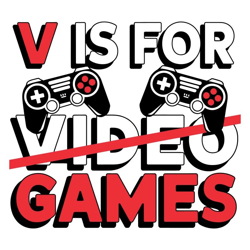 V is for Video Games Graphic