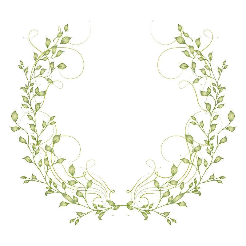 delicately bright green branches with fine lines