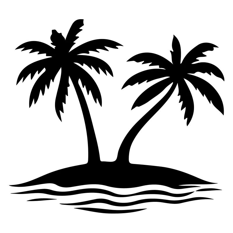 Île de la plage Palm Trees