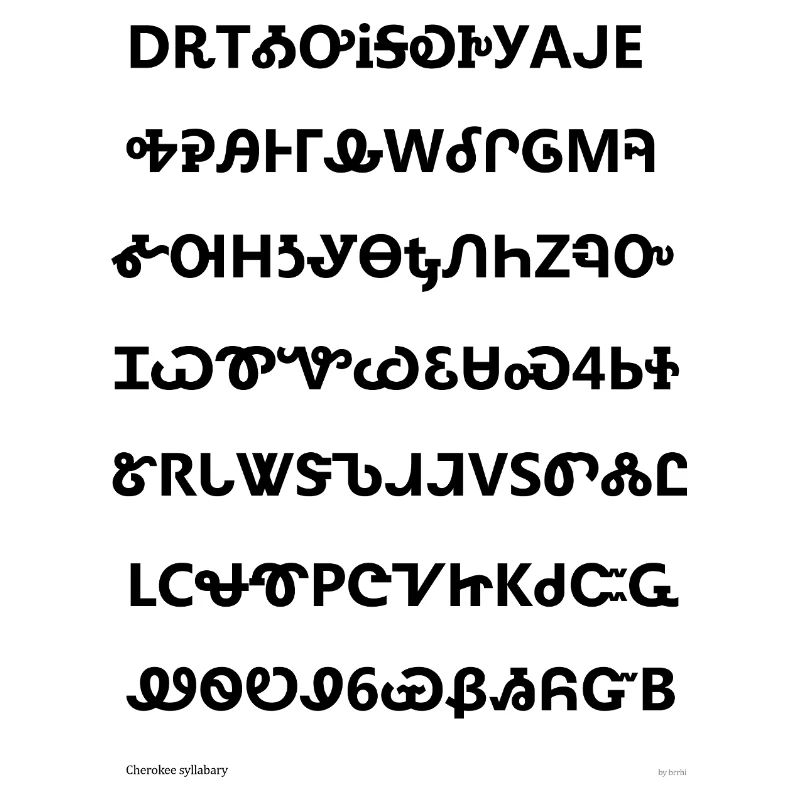 Cherokee-Silbenschrift (schwarz)