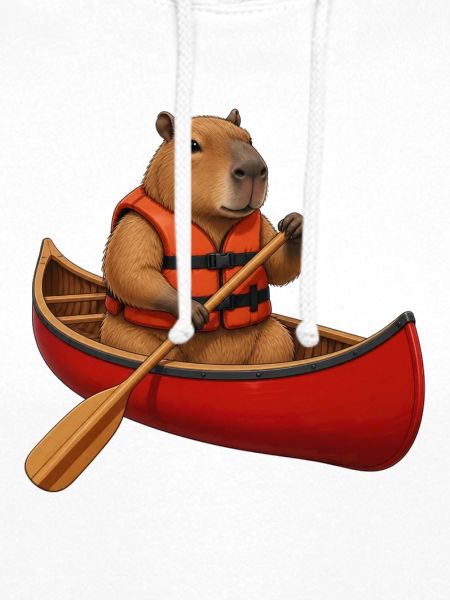 Capybara beim Kanufahren