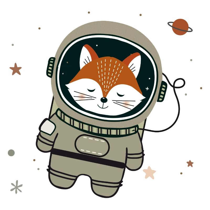 Rêver astronaute renard dans l’espace