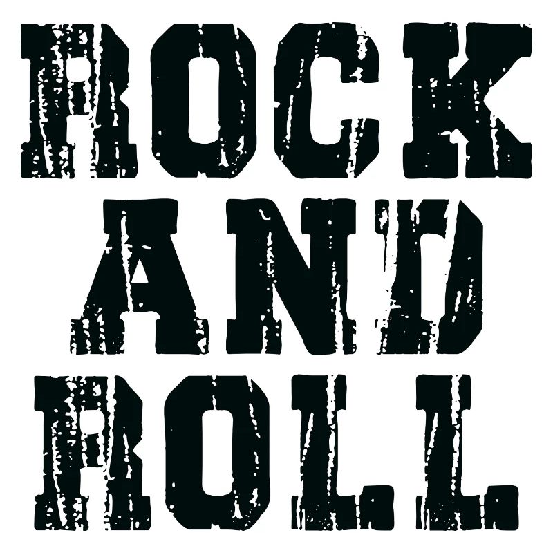 Rock and Roll Typographie Audacieuse et Usée