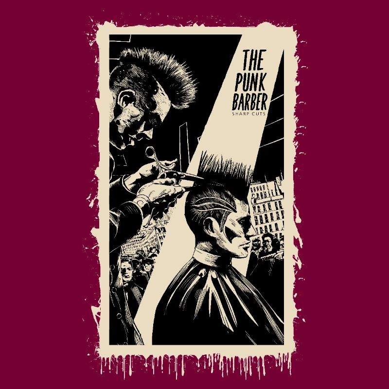 Punk barber sharp cuts