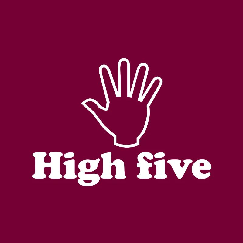High five Give me five hand gift idea white