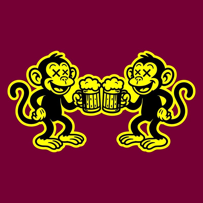 Bier Affe Witzig