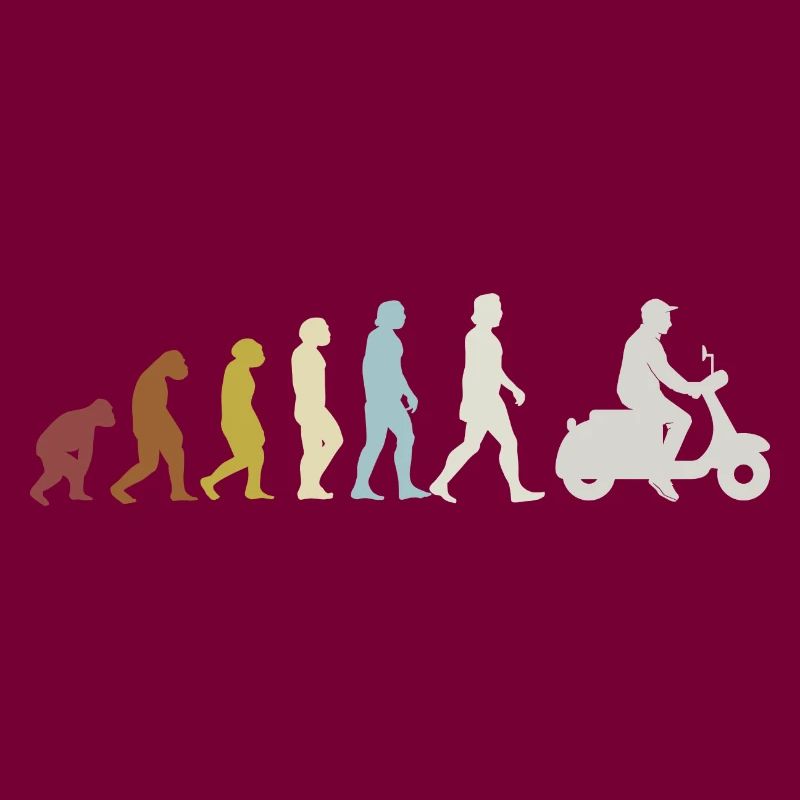 Moped Moped Evolution Moped Rider Scooter