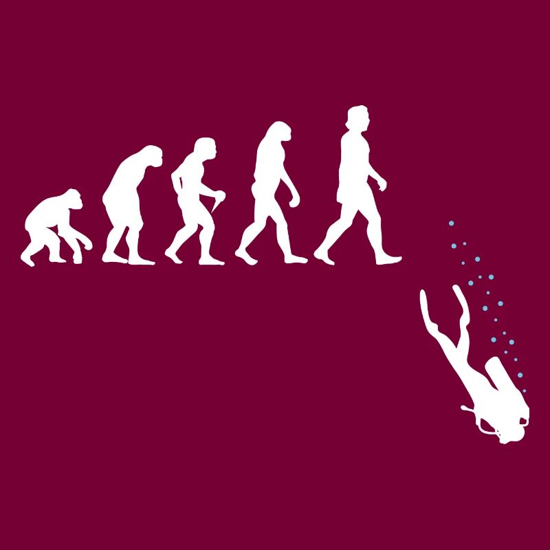 Evolution Tauchen Scuba Diving Taucher Geschenk