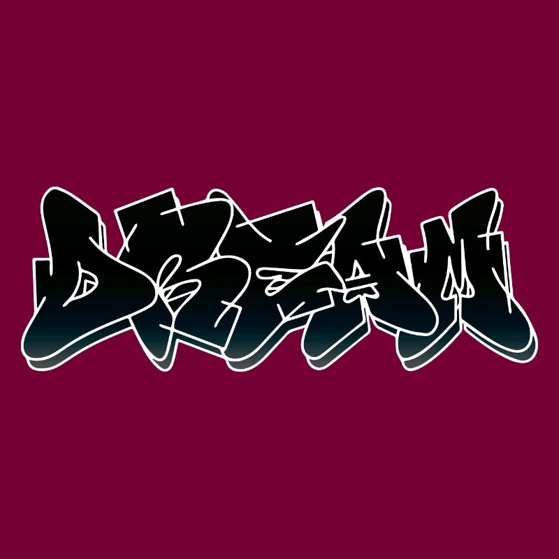 Traum-Graffiti-Stil in schwarzer Farbe
