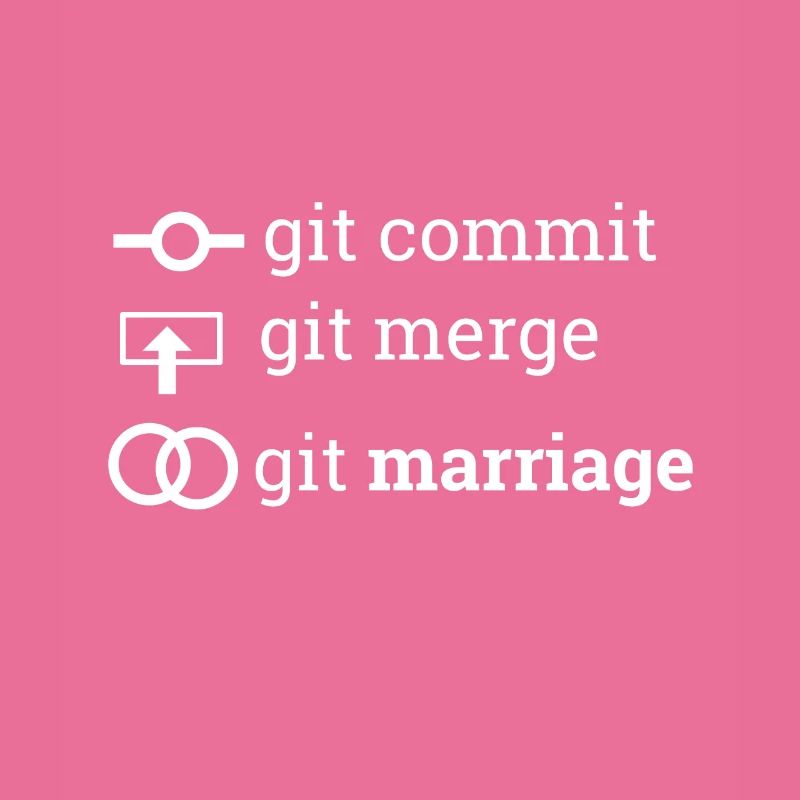 "git commit git merge git marriage" | Programmer
