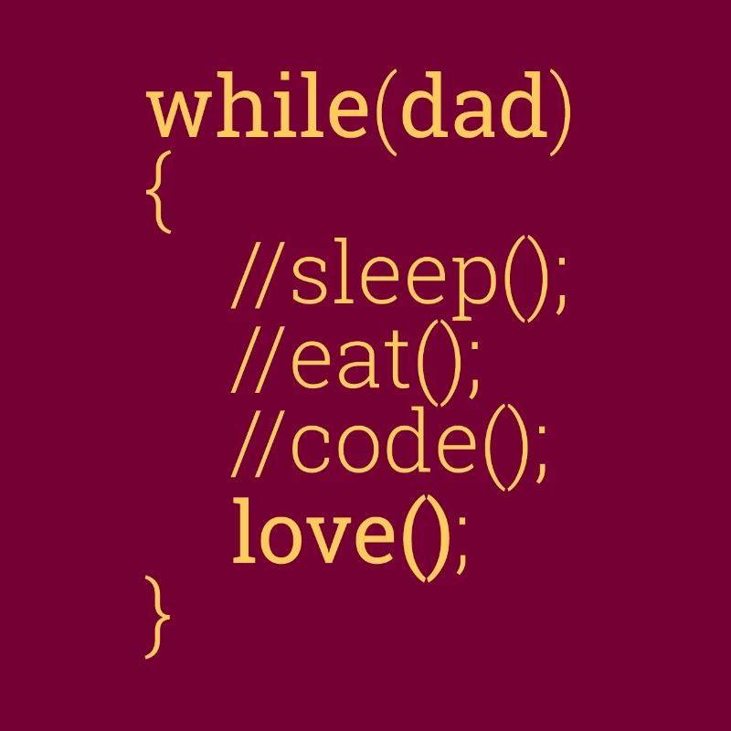 "While dad" | Vater, Programmierer