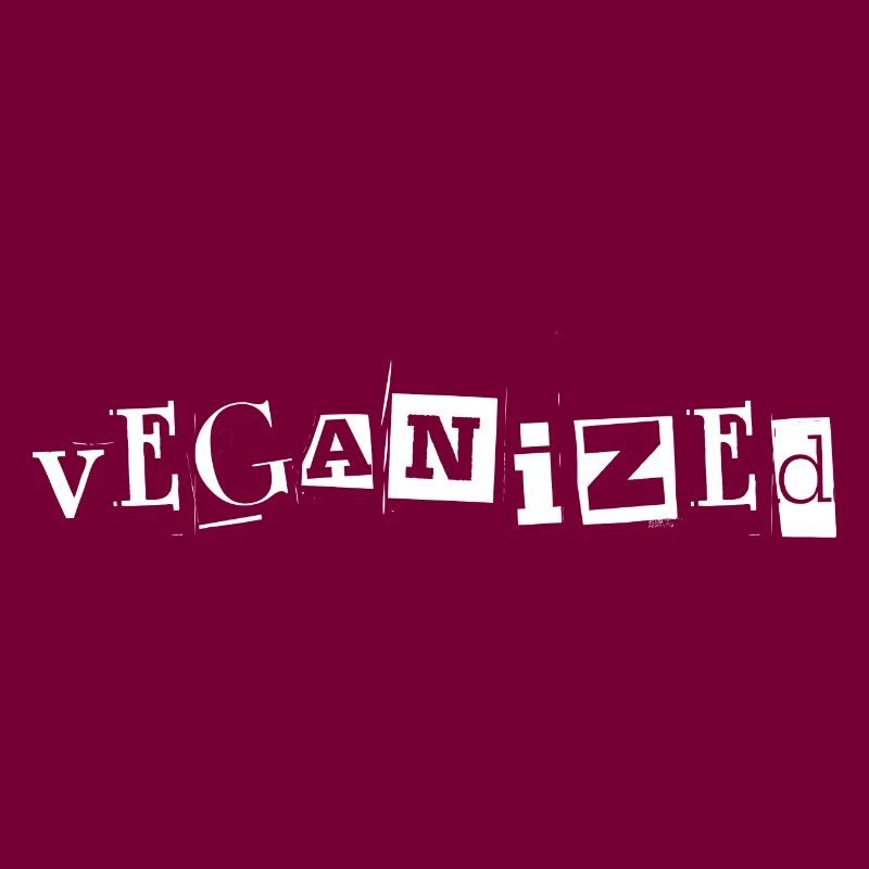 Veganized Statement: Zeitungsschnipsel Design dark