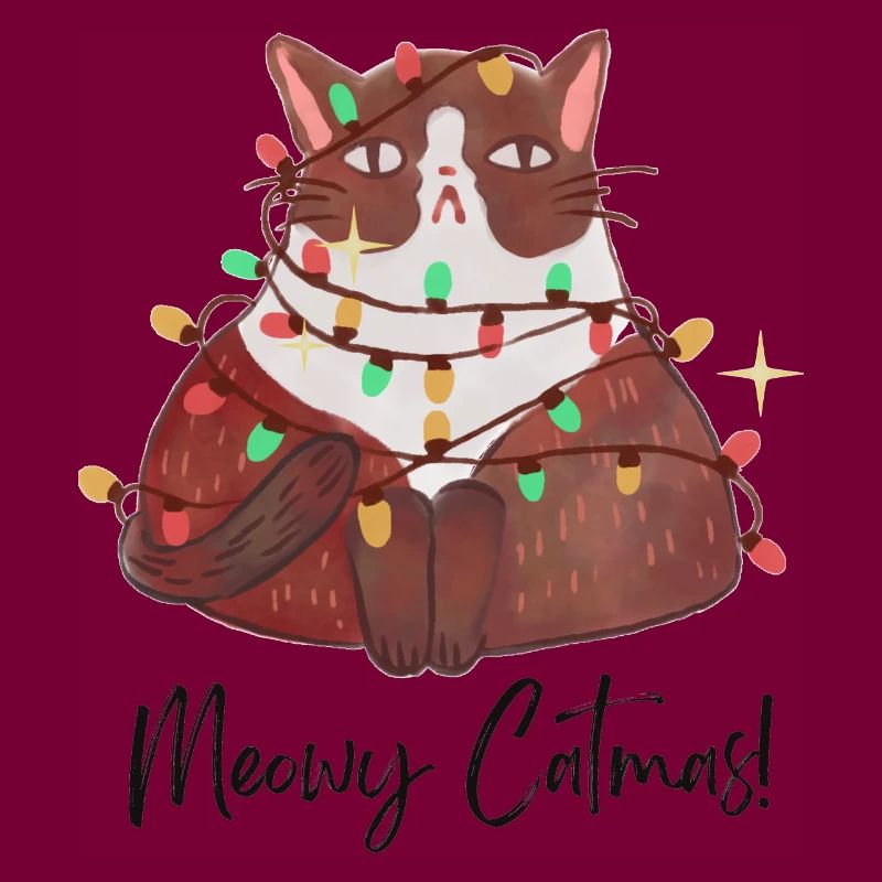 Meowy Catmes – Conception de Noël de chat drôle