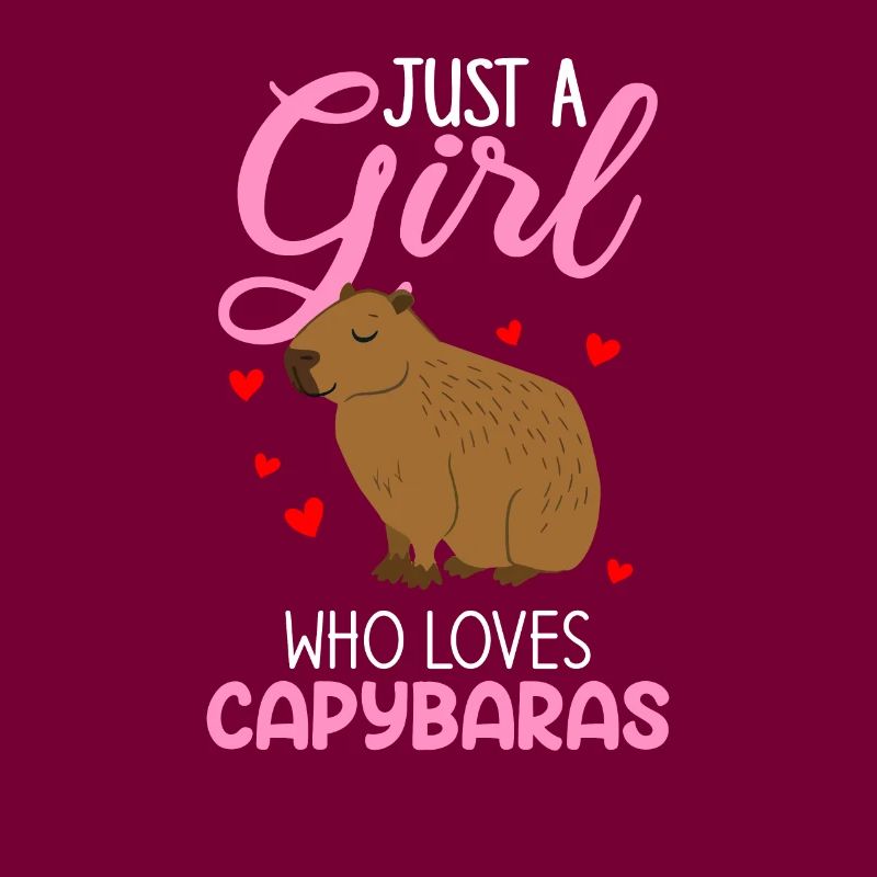 Nur ein Mädchen, das Capybara, Capybara liebt