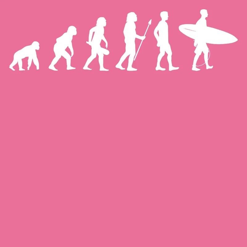 Surfing Evolution - Surf Surfer Monkey Human