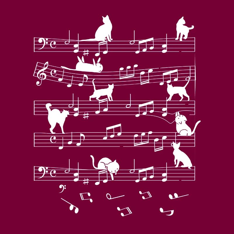 Cats Playing Musical Notes