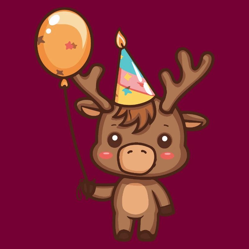 Elch Geburtstag Comic Süß