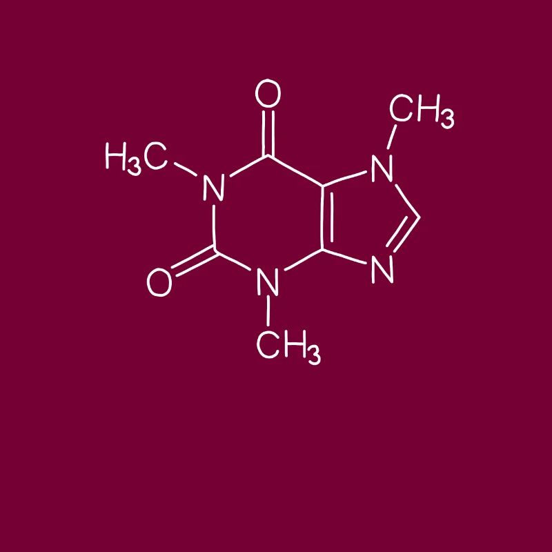 Geek caffeine coffee molecules chemistry gift idea