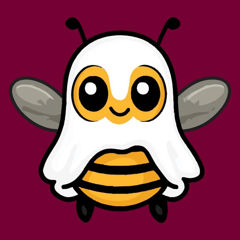 Bee Halloween Comic Ghost