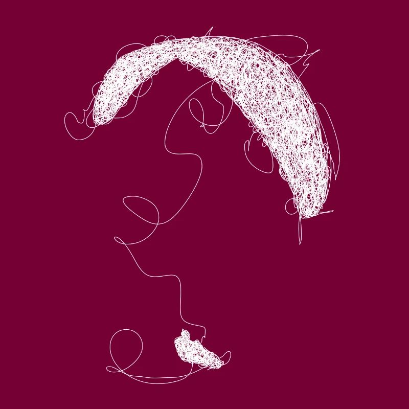 Paraglider scribble white
