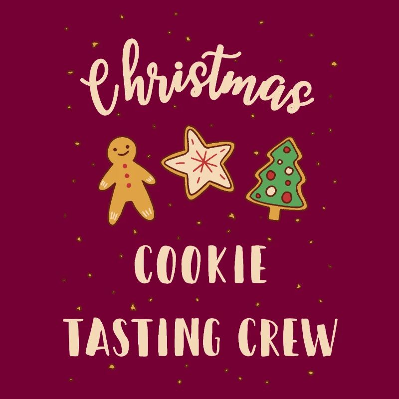 Équipe de dégustation de biscuits de Noël