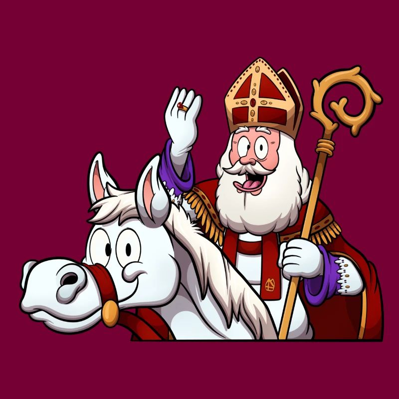 Saint Nicolas à cheval