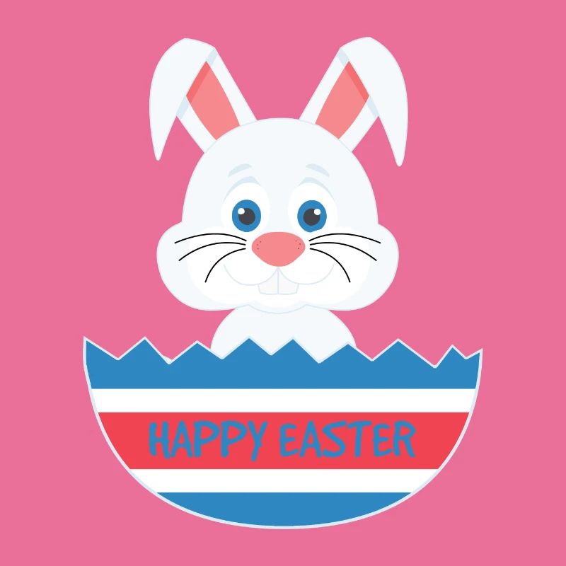 A cute easter egg bunny