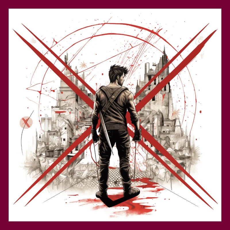 Comic Style "Red X"