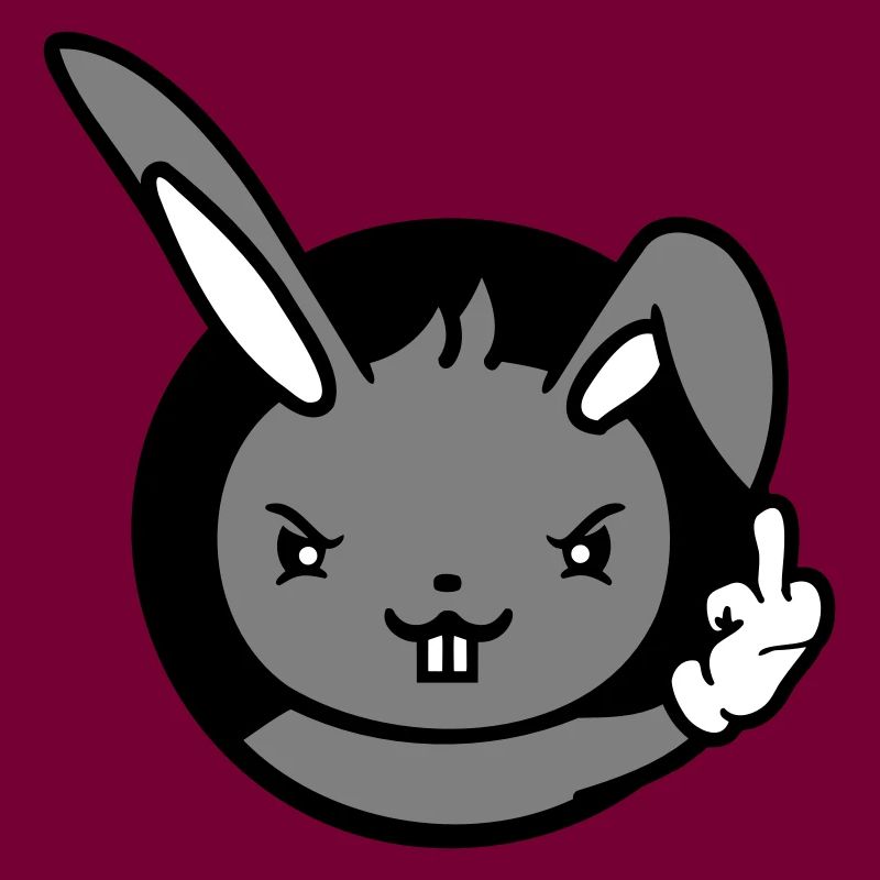 Hase Mittelfinger Zeigen Böse Frech Beleidigend