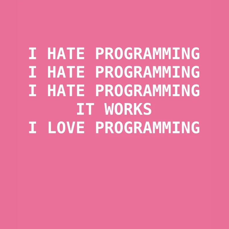 I hate programming computer science nerd idea