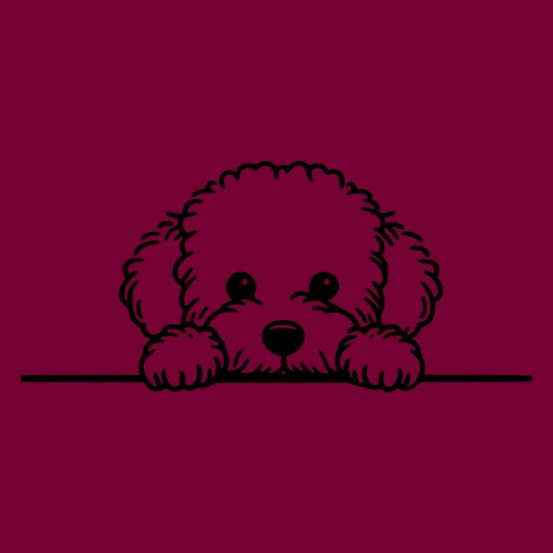 Peeking Maltese - Maltipoo Vector