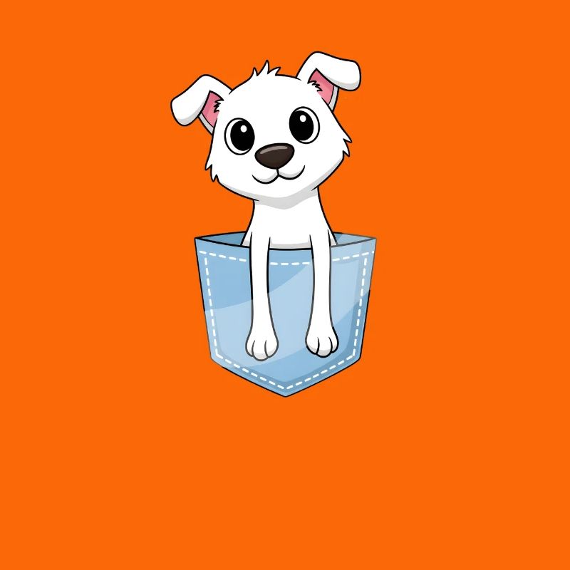 Chiot mignon dans la poche