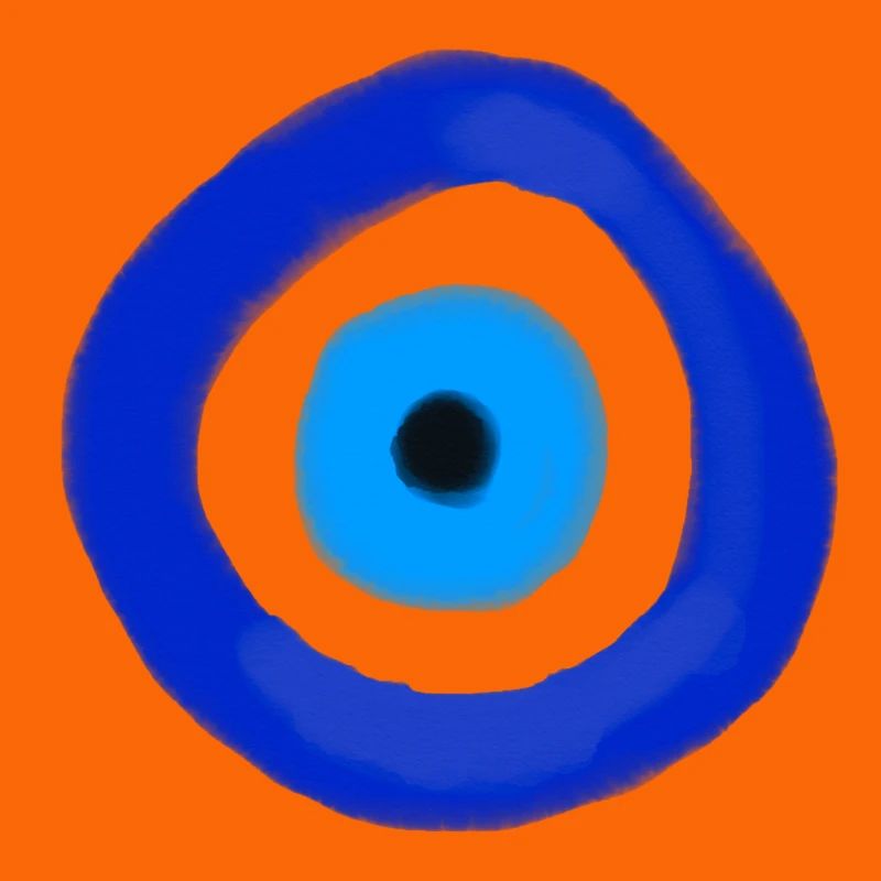 Blue Orbit Eye Abstract
