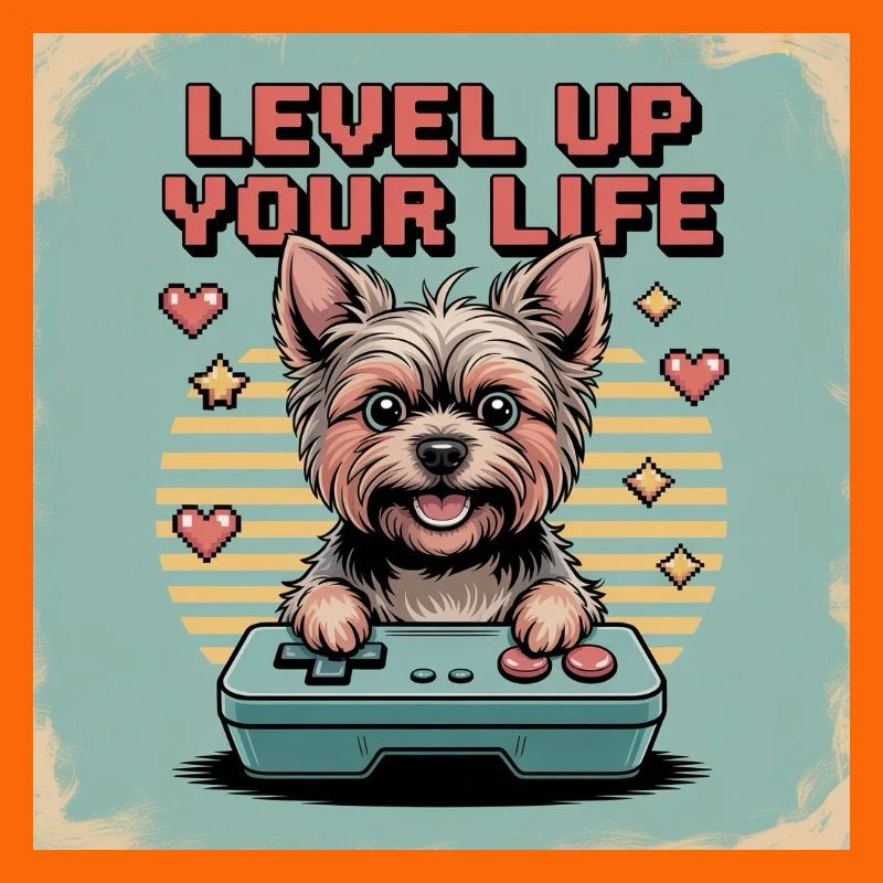 Pixel Dog and Level Up Theme