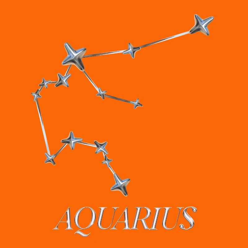 Aquarius Constellation – Silver Minimal Constellation