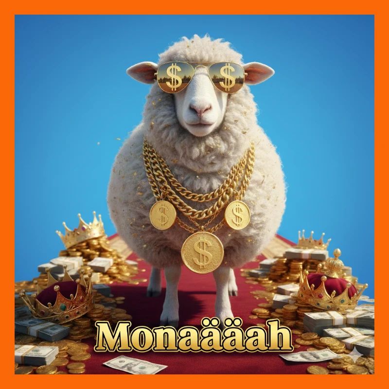 Bling Sheep with Coin Chains