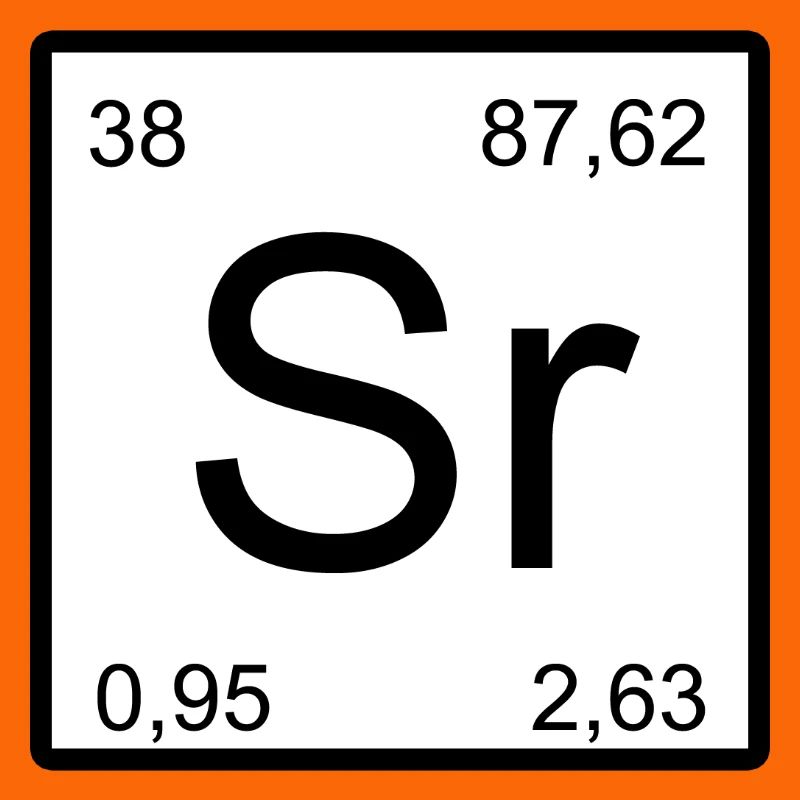 Strontium Sr Element Symbol Minimal Design