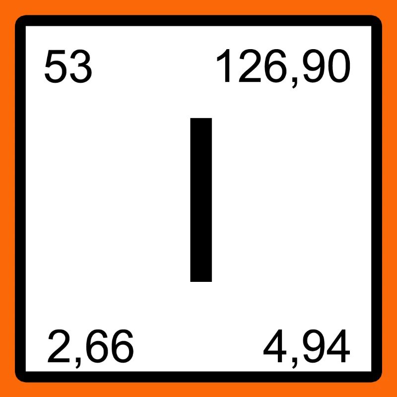 Iod Jod Element Periodensystem Elementsymbol