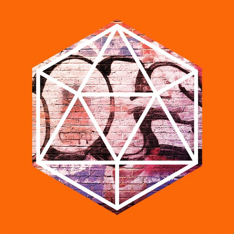 Geometrisches Graffiti-Prisma