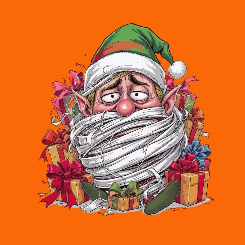 Verknoteter Weihnachtsmann