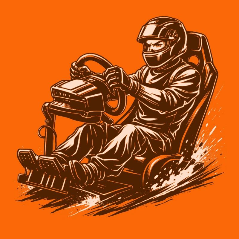 Comic Ink style sim racer in action