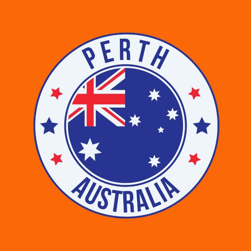 Perth Australia Circle Abzeichen