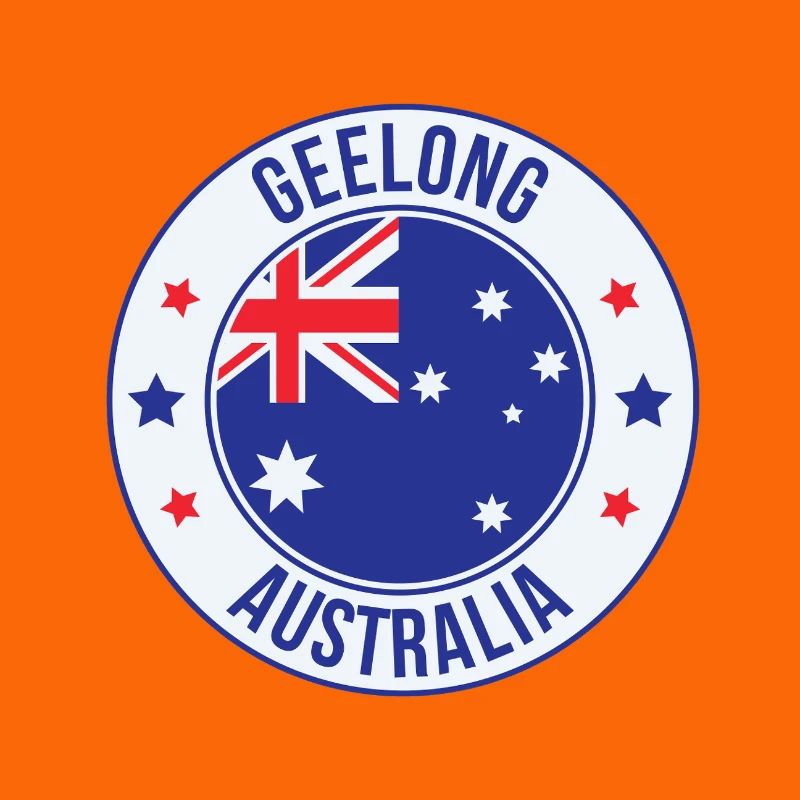 Geelong Australia Emblem Round Patch