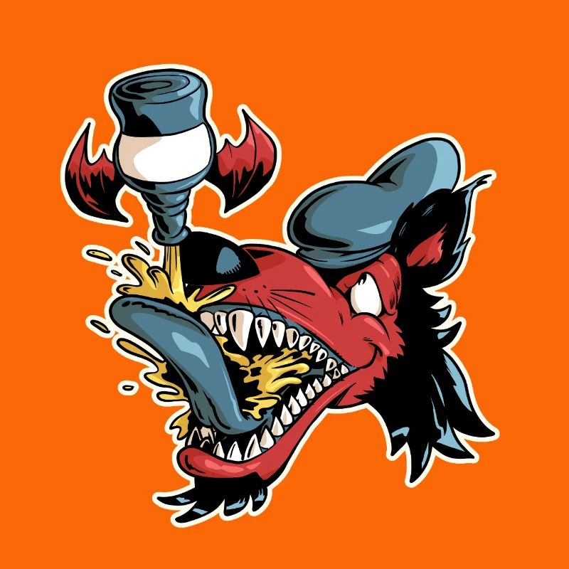 Wolf und fliegendes Bier