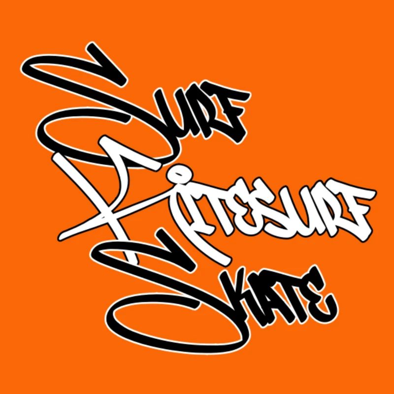 Graffiti Surf Script Blanc